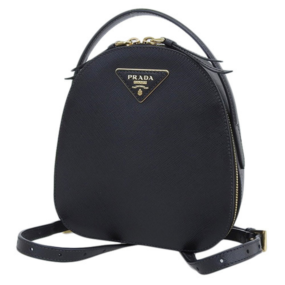 Prada Mini Backpack Rucksack Handbag Shoulder Saffiano  Nero